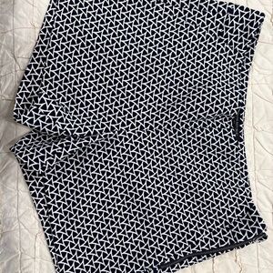 Blue pattern dress shorts